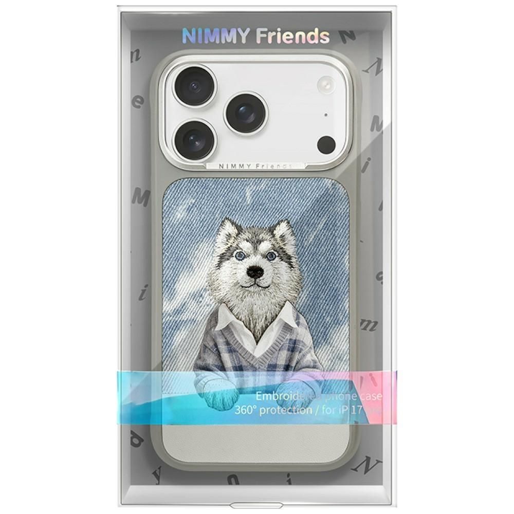 NIMMY case GENTLE PETS SERIES DOG compatible with MagSafe for IPHONE 18 Pro/17 Pro grey