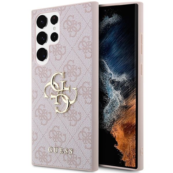 GUESS case for SAMSUNG S24 Ultra GUHCS24L4GMGPI (Leather 4G Metal Logo) pink