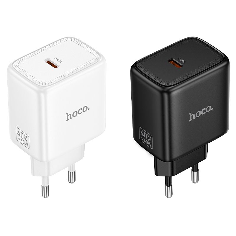 Phone GaN charger Hoco USB C PD AVS 40W max 60W N83 black