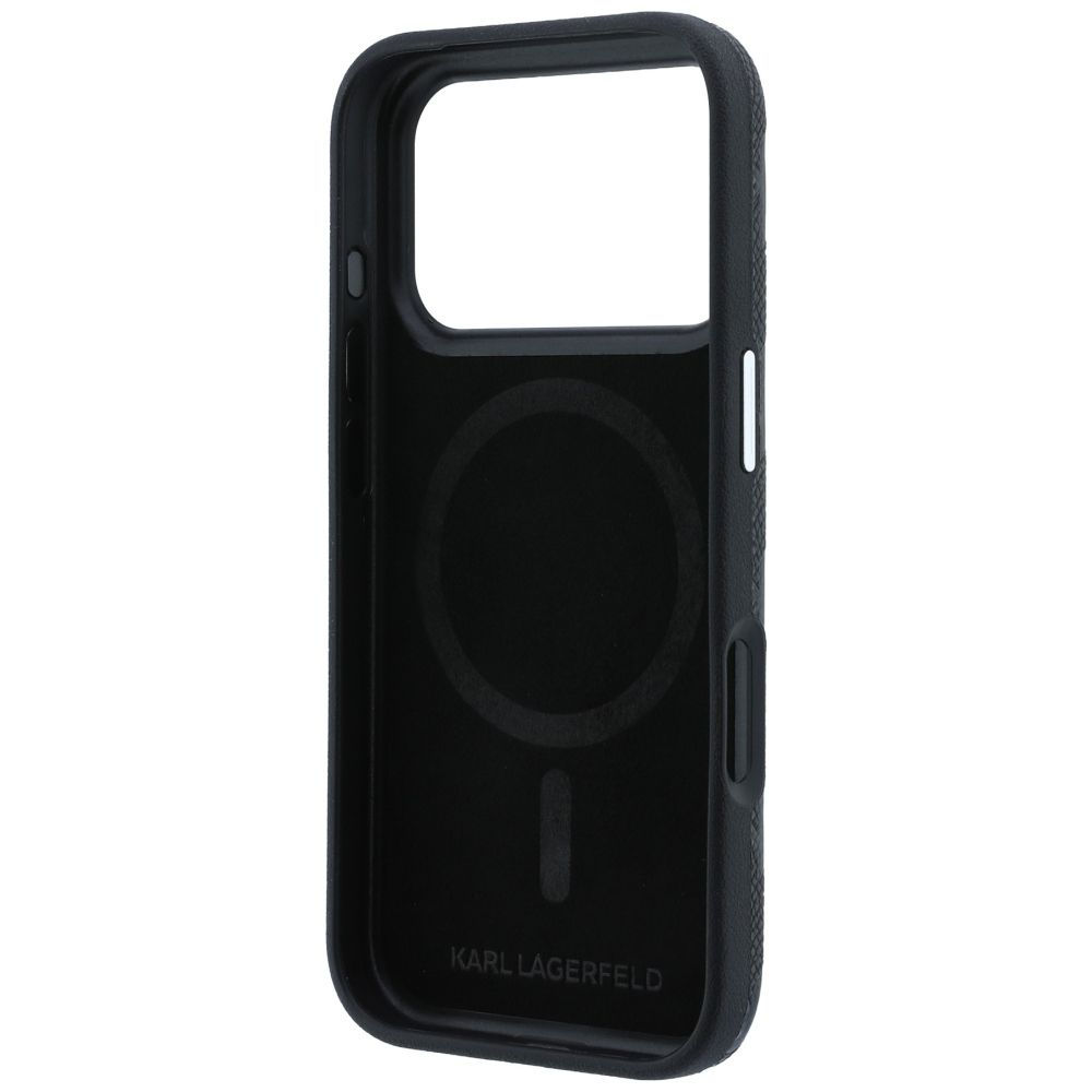 KARL LAGERFELD case for IPHONE 18 Pro Max/17 Pro Max compatible with MagSafe (Mono Resin Logo) black