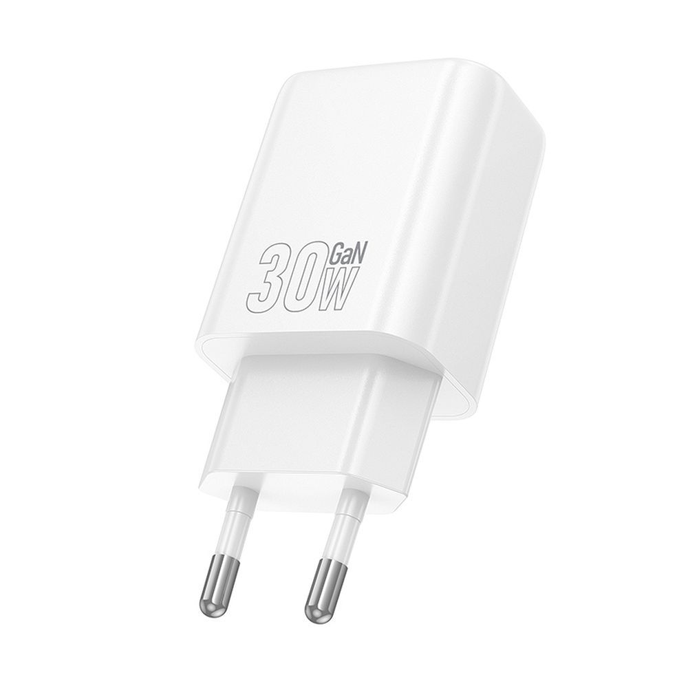 Phone charger Hoco USB A + USB C QC3.0 PD 3A 30W N63 white