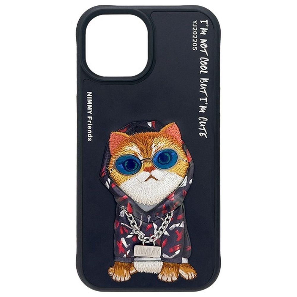 NIMMY futerał GLASSES COOL CAT do IPHONE 15 czarny