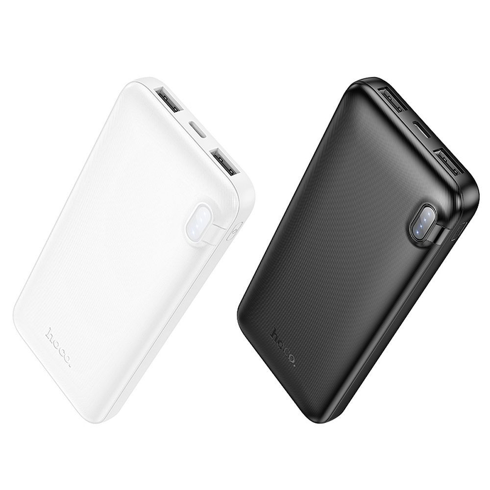 HOCO hordozható akkumulátor 10 000 mAh 2 A J128 fehér