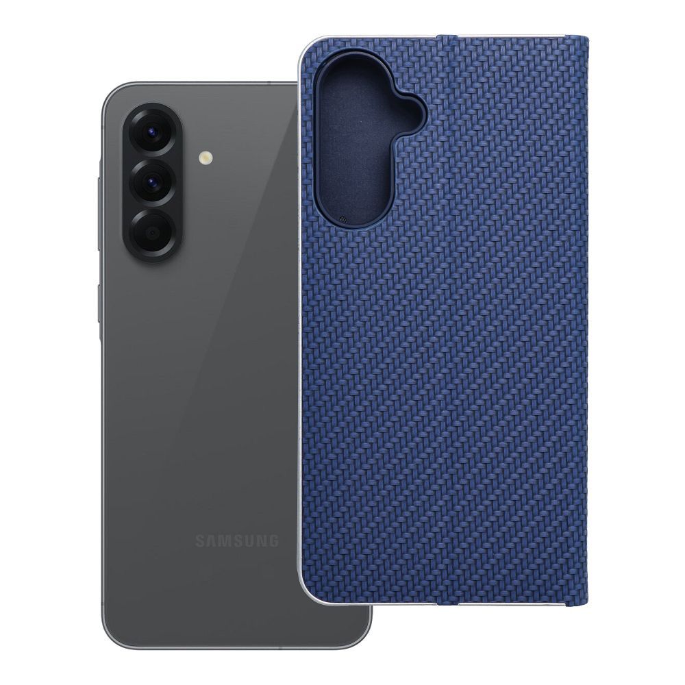 Flip case for Samsung A56 5G Luna Book Carbon blue