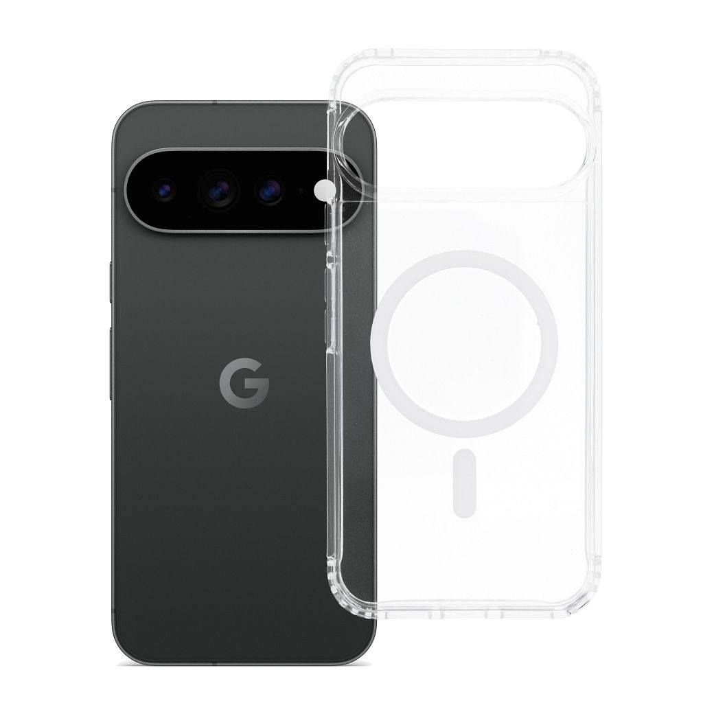 Case for Pixel 9 Pro XL / 10 Pro XL / 11 Pro XL Forcell F-Protect Clear Hybrid Premium compatible with MagSafe transparent