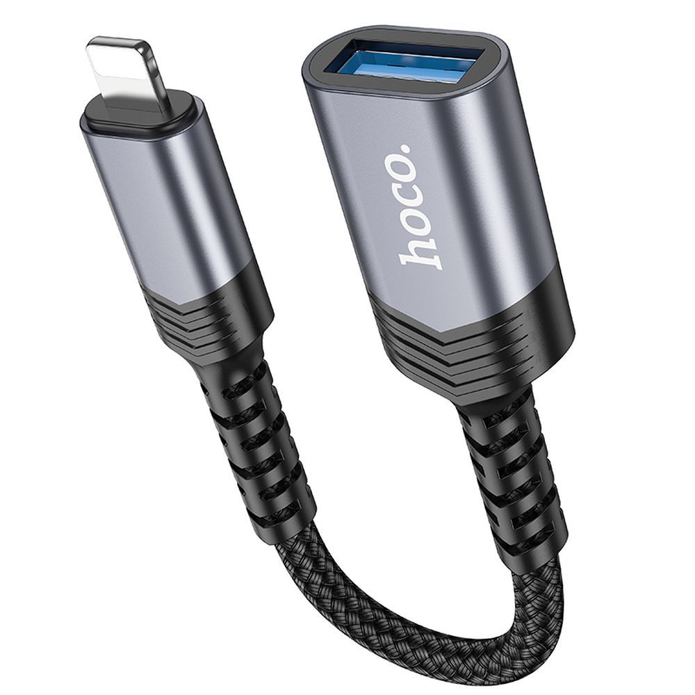 Adapter Lightning do USB A Hoco UA24 czarny