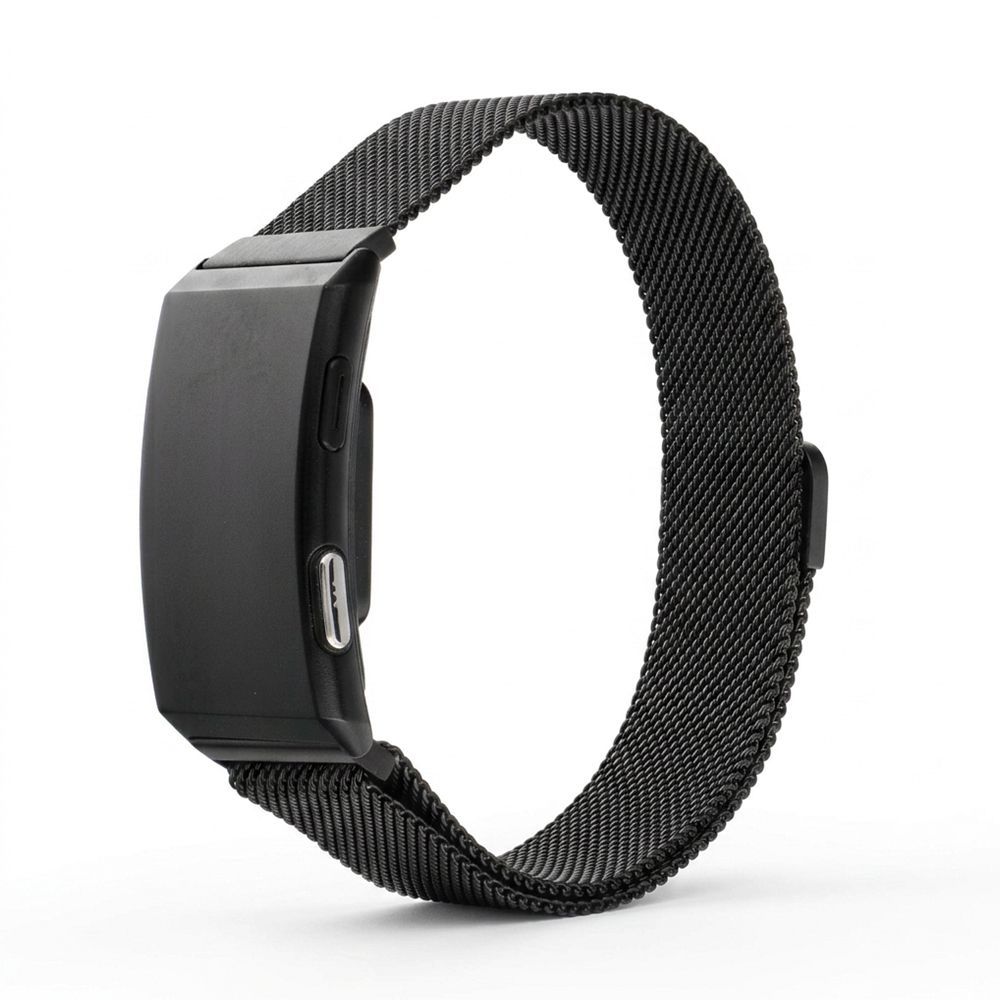 Smart fitness band with IP68 Waterproof Rating, ECG, Heart Rate, HRV, Blood Pressure, SpO2, Sleep & Stress Monitoring TITMO Loop I-110 black