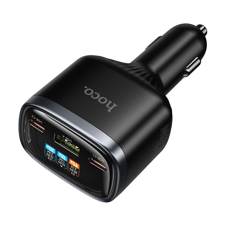 Car charger Hoco USB A + 2xUSB C PD QC3.0 93W Z70 black