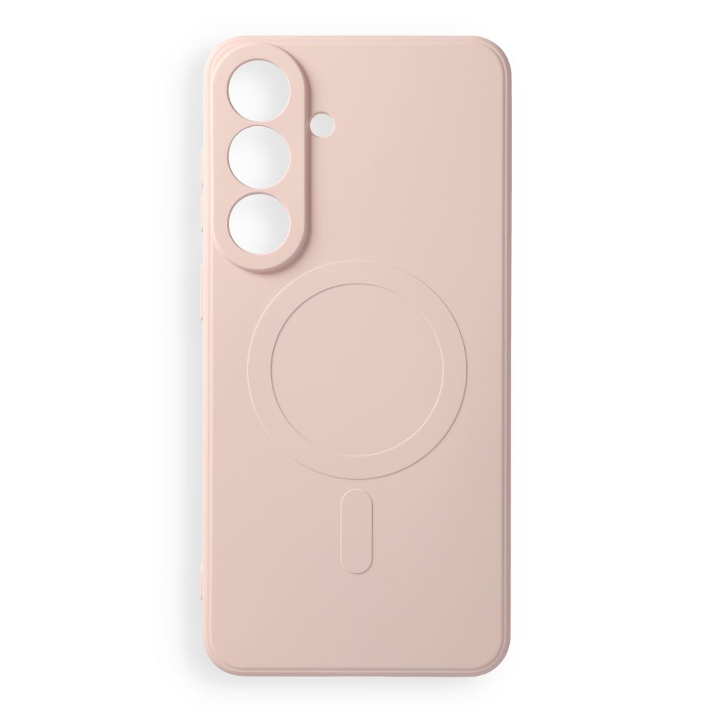 Case for Samsung S26 FE Silicone Mag Cover compatible with MagSafe (camera protection) pink