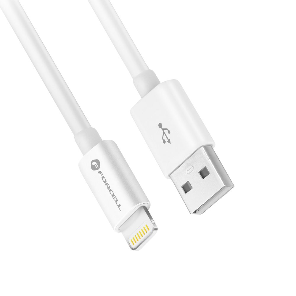 Kabel USB A do Lightning Forcell F-Energy MFi 2,4A 12W 1 m C703 biały