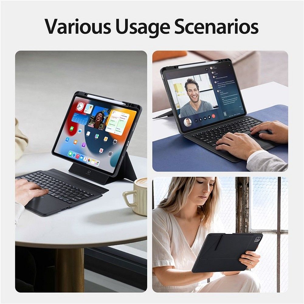 DUX DUCIS case DK foldable with Wireless Keyboard for iPad Pro 12.9 (2020/2021/2022) black