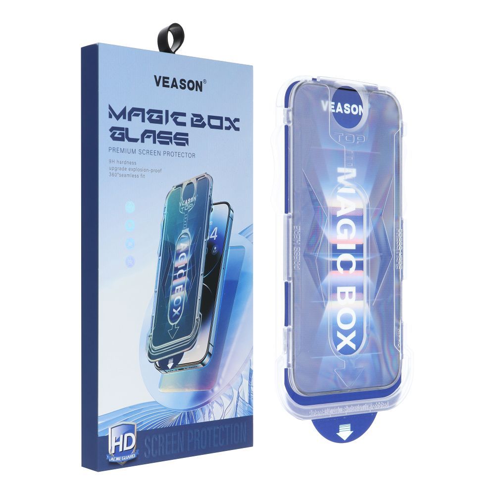 6D Pro Veason Easy-Install Glass  - for Iphone 16 Plus black