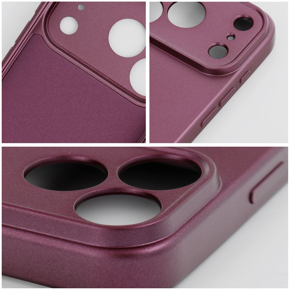 Case for iPhone 18 Pro / 17 Pro Metallic burgundy