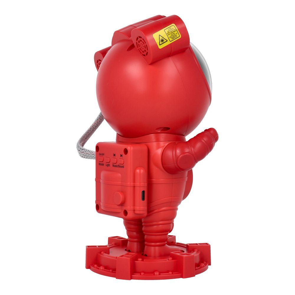 Projektor gwiazd astronauta z głośnikiem bluetooth X2502 czerwony