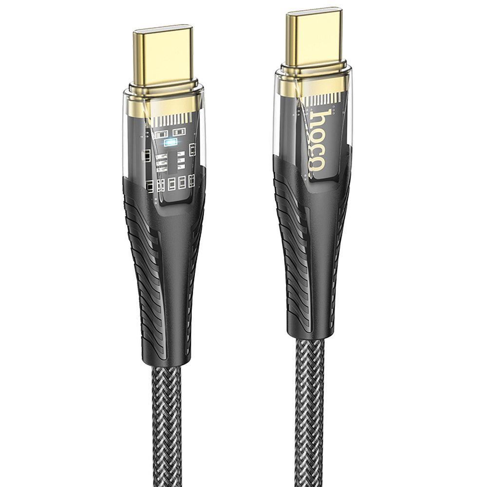 Cable USB C to USB C Hoco 3A 60W 1,2 m U121 black
