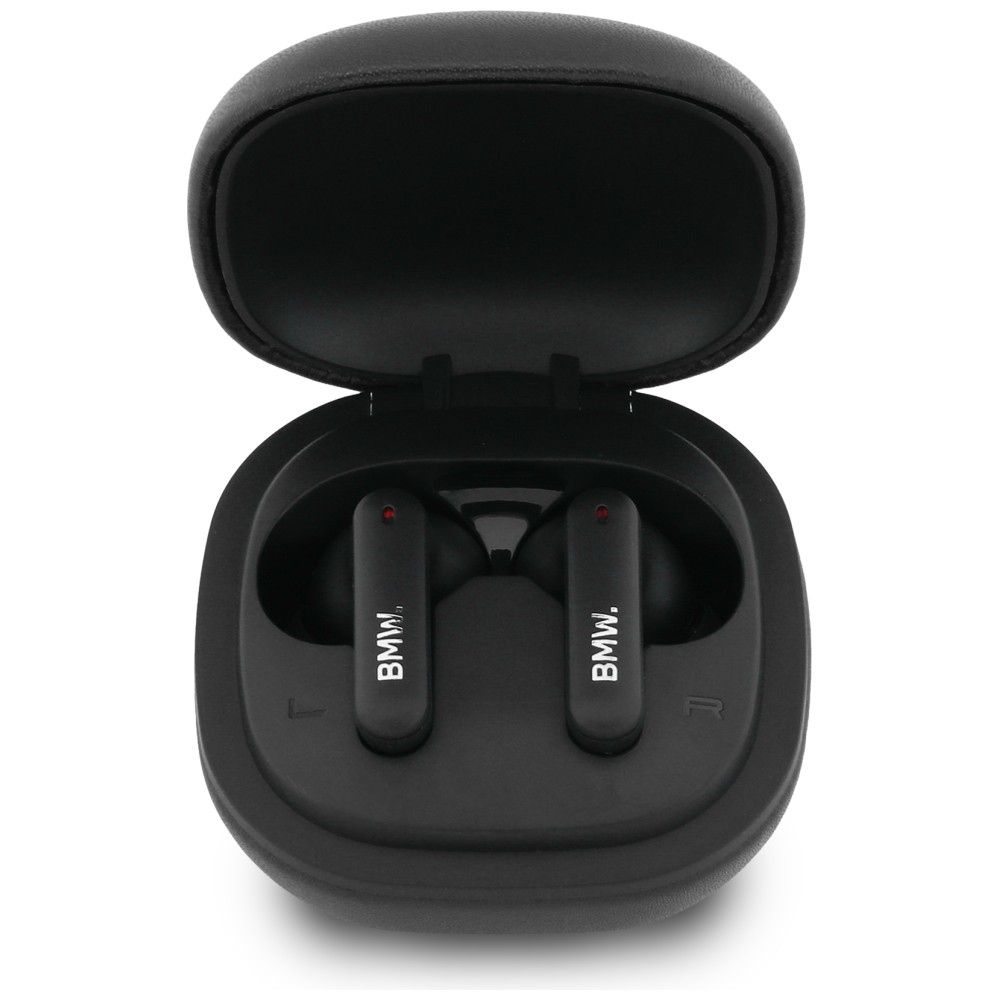 Wireless earphone ENC BMW TWS Leather Metal Logo BMW001137 black