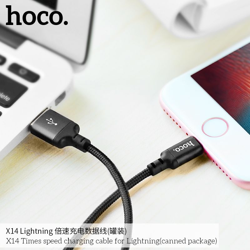 HOCO cable USB A to Lightning X14 1 m black