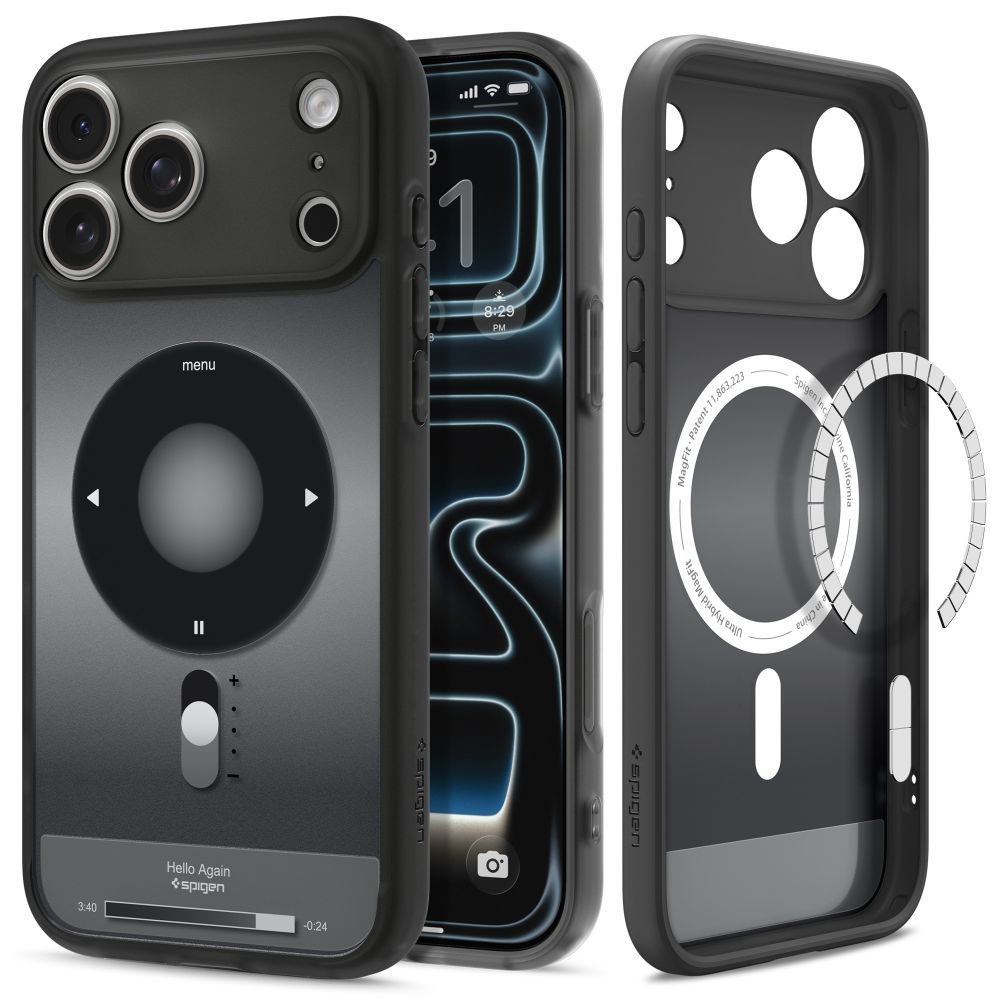 SPIGEN case ULTRA HYBRID compatible with MagSafe for IPHONE 17 Pro/18 Pro classic black