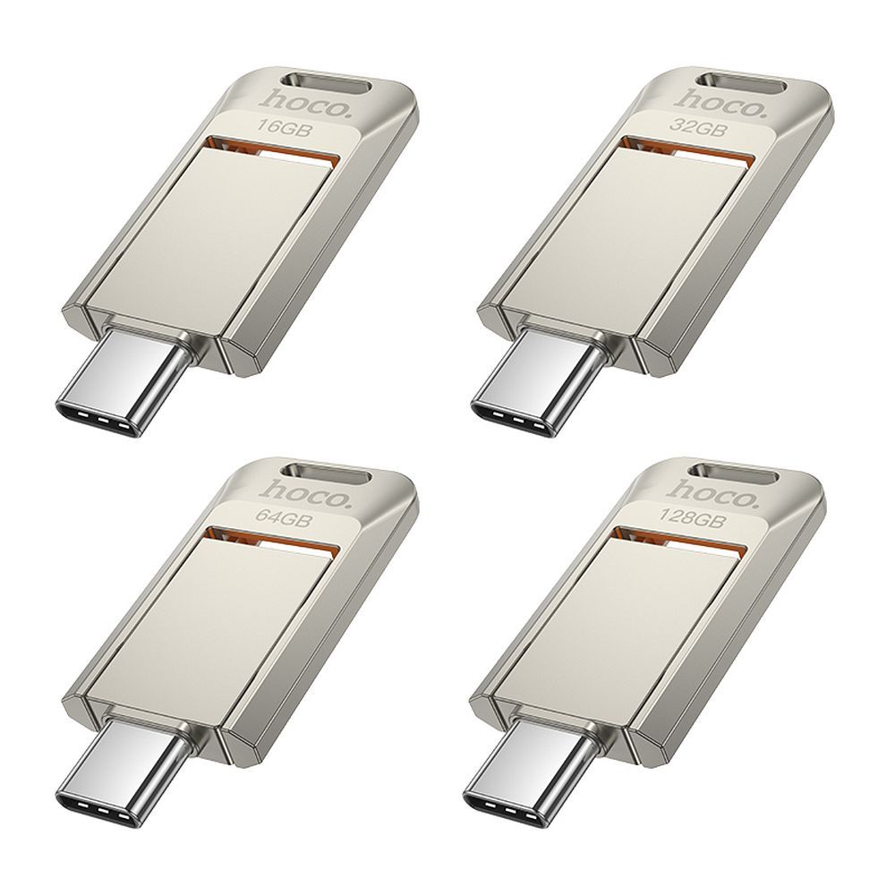 Pendrive 64GB USB 3.0 (USB C) Hoco UD17 nikiel