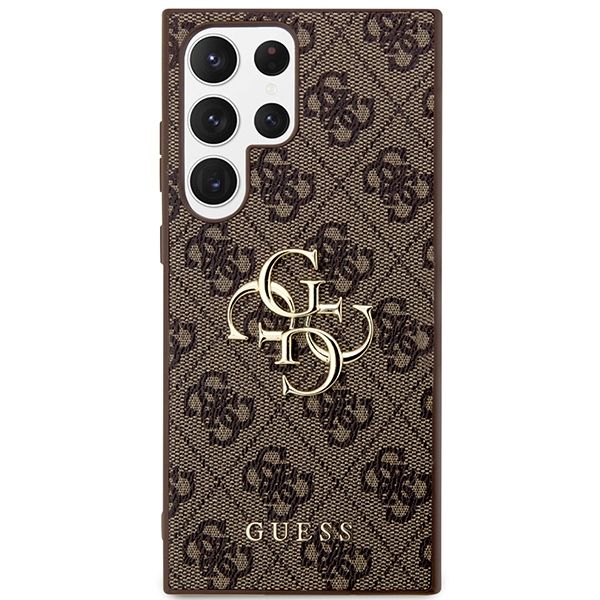 GUESS case for SAMSUNG S24 Ultra GUHCS24L4GMGBR (Leather 4G Metal Logo) brown