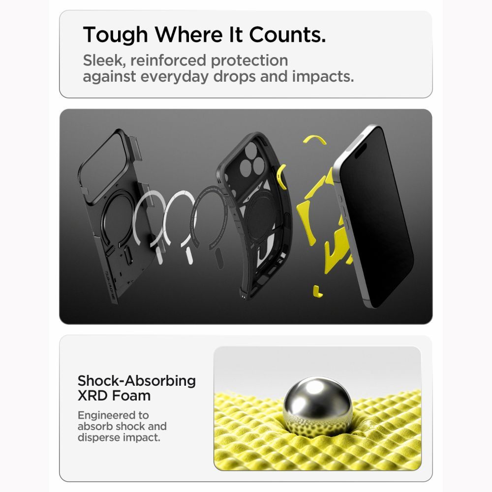 SPIGEN case TOUGH ARMOR T compatible with MagSafe for IPHONE 18 Pro Max / 17 Pro Max black