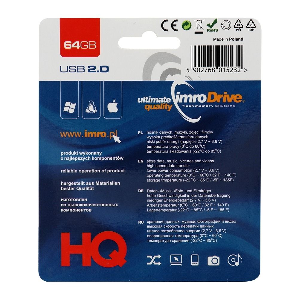 IMRO pendrive BLACK 64GB USB2.0