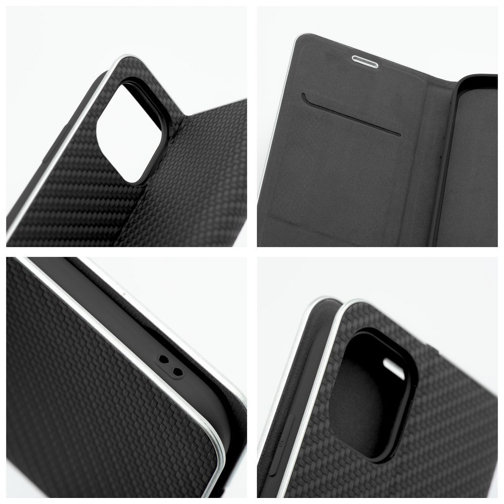 LUNA Book Carbon for IPHONE 15 black