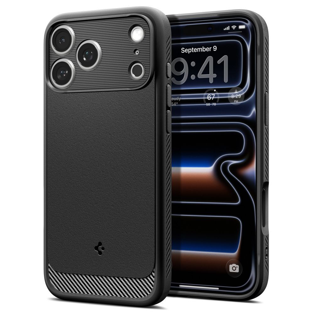 SPIGEN case RUGGED ARMOR compatible with MagSafe for IPHONE 18 Pro / 17 Pro matte black