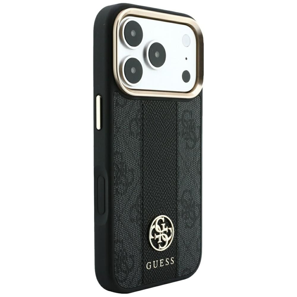 Case for IPHONE 18 Pro/17 Pro compatible with MagSafe (Stripe Round and Classic Logos 4G) black