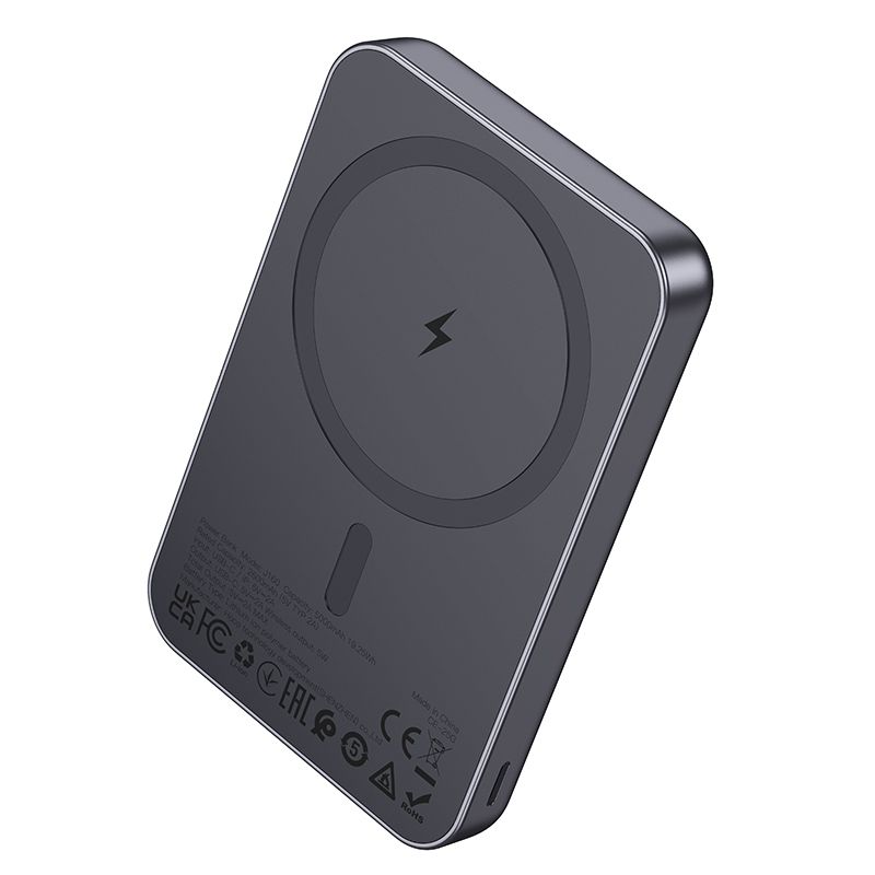 Powerbank compatible with MagSafe Hoco 5000 mAh 2A 5W J160 metal gray