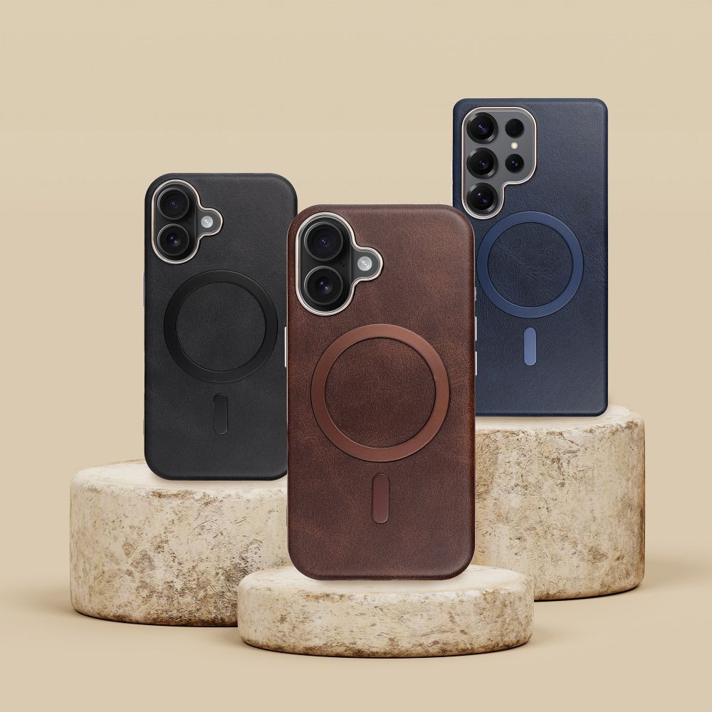 Futerał GENTLEMAN MAG COVER kompatybilny z MagSafe do IPHONE 16 brązowy