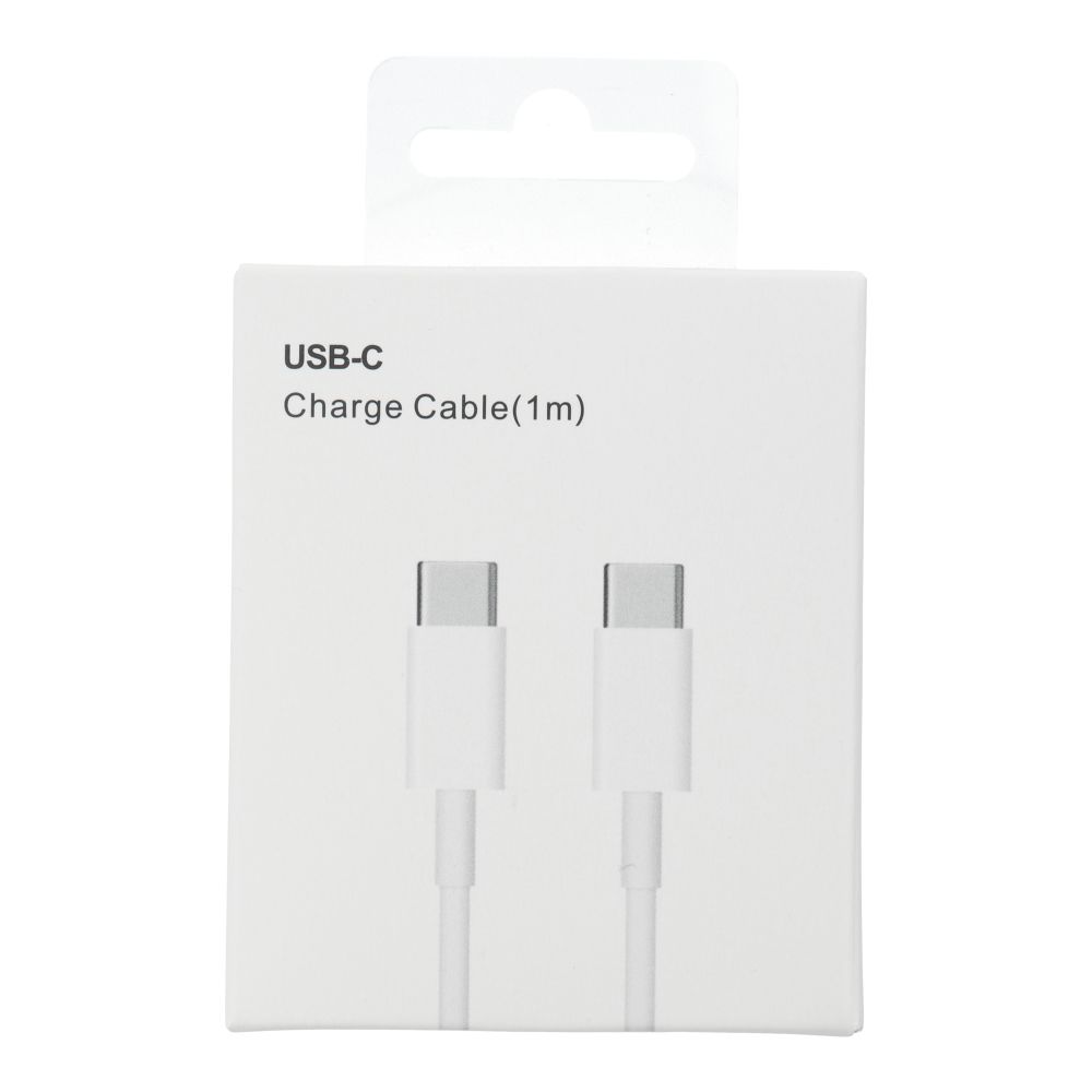 Kabel Typ C do Typ C PD QC3.0 3A 30W HD26 BOX 1 m biały