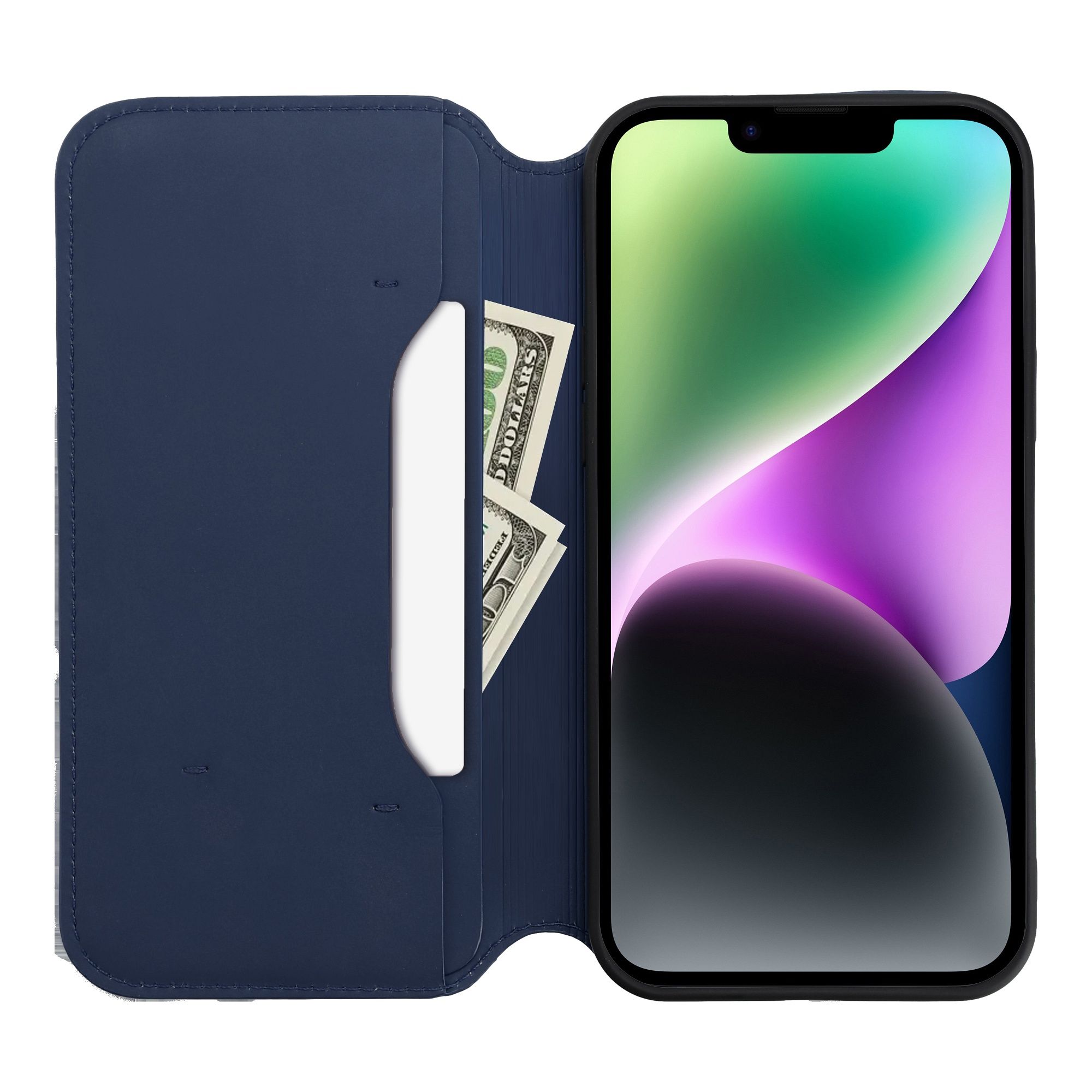 DUAL POCKET Book case for SAMSUNG S24 Plus navy