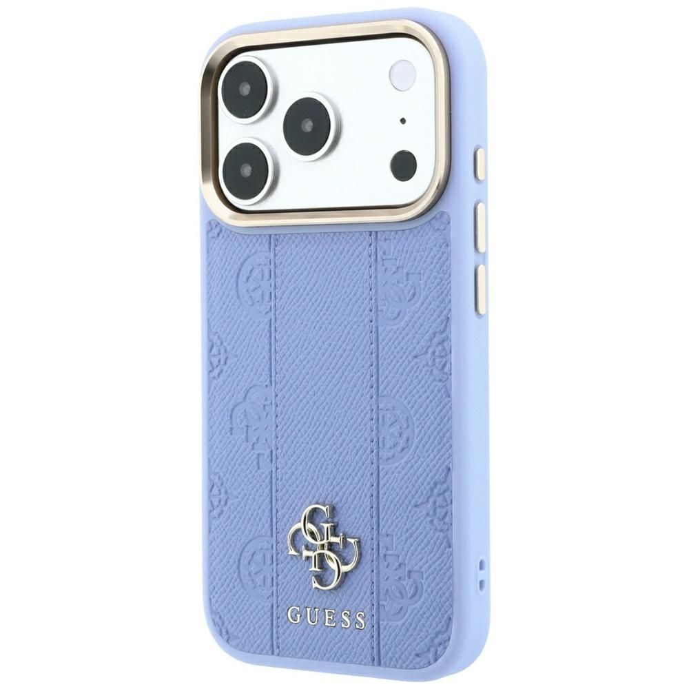 Case for IPHONE 18 Pro Max/17 Pro Max compatible with MagSafe (Stripe Peony 4G Logo) light blue