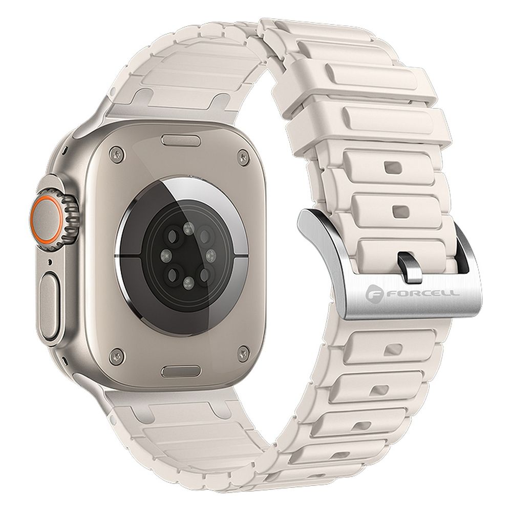 Strap to Apple Watch Forcell F-Design FA06 silicone holes 42 / 44 / 45 / 49 mm white