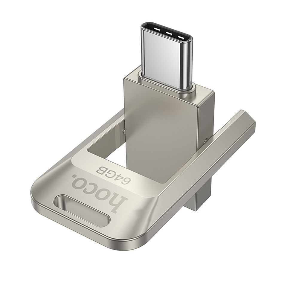 Pendrive 64GB USB 3.0 (USB C) Hoco UD17 nikiel