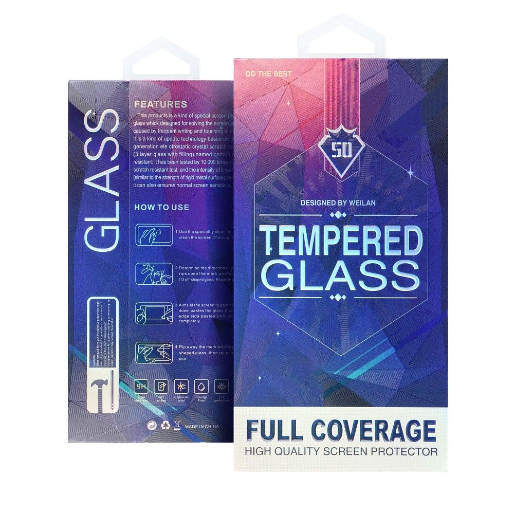 5D Full Glue Tempered Glass - for Samsung Galaxy S22 black
