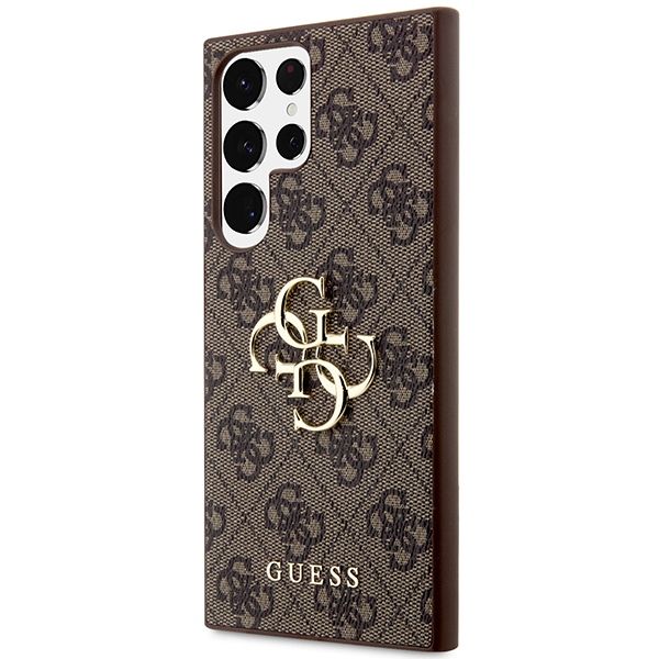 GUESS case for SAMSUNG S24 Ultra GUHCS24L4GMGBR (Leather 4G Metal Logo) brown