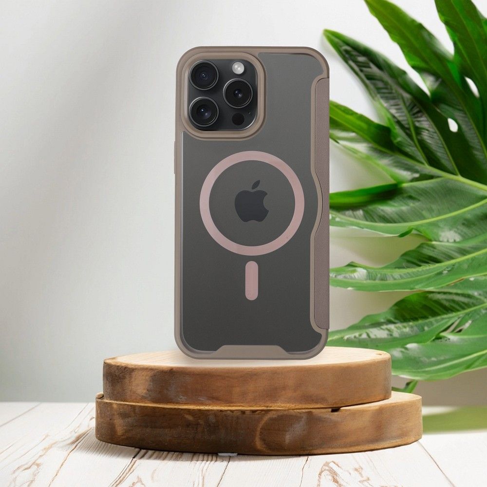 Kabura SMART MAG kompatybilna z MagSafe do IPHONE 15 Pro Max tytanowa