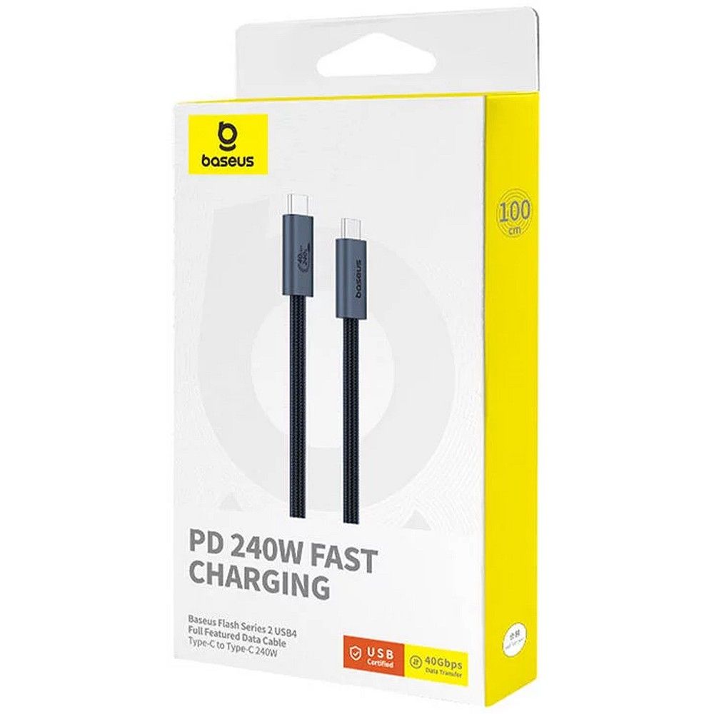 BASEUS kabel Typ C do Typ C PD3.1 240W 8K 60Hz CB000068 1 m czarny