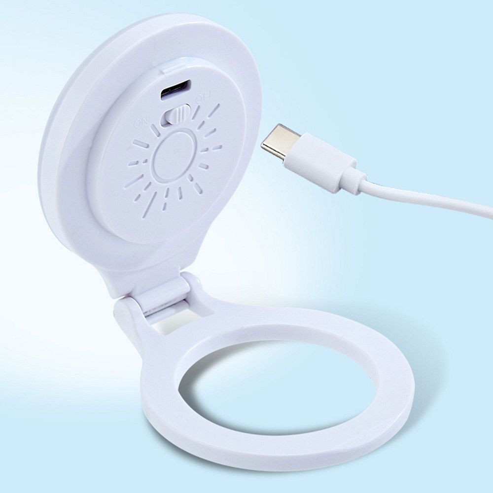 Podstawka magnetyczna do telefonu z lampką kompatybilna z MagSafe L8 biała