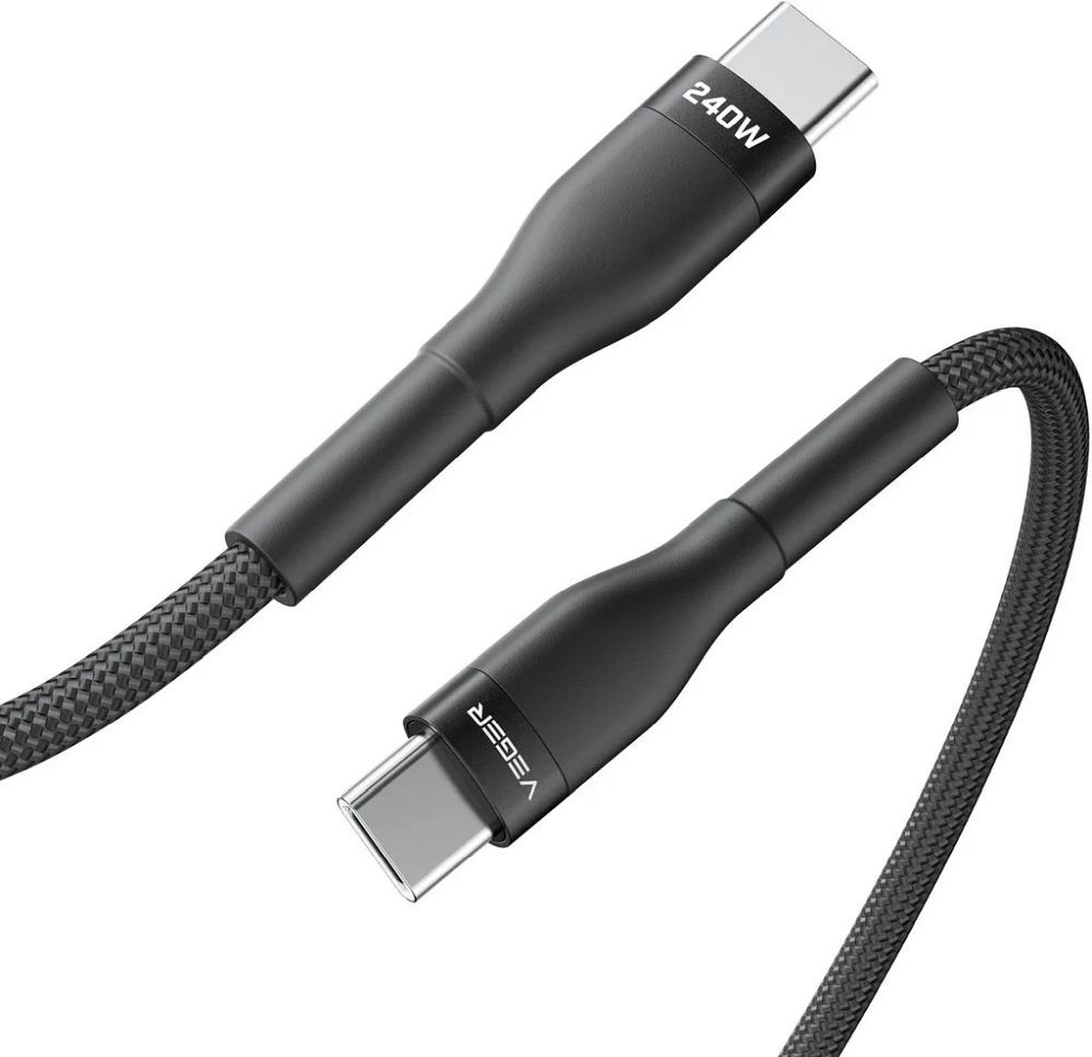 Cable Typ C to Typ C VEGER PD 5A 240W CC03 1,5 m black