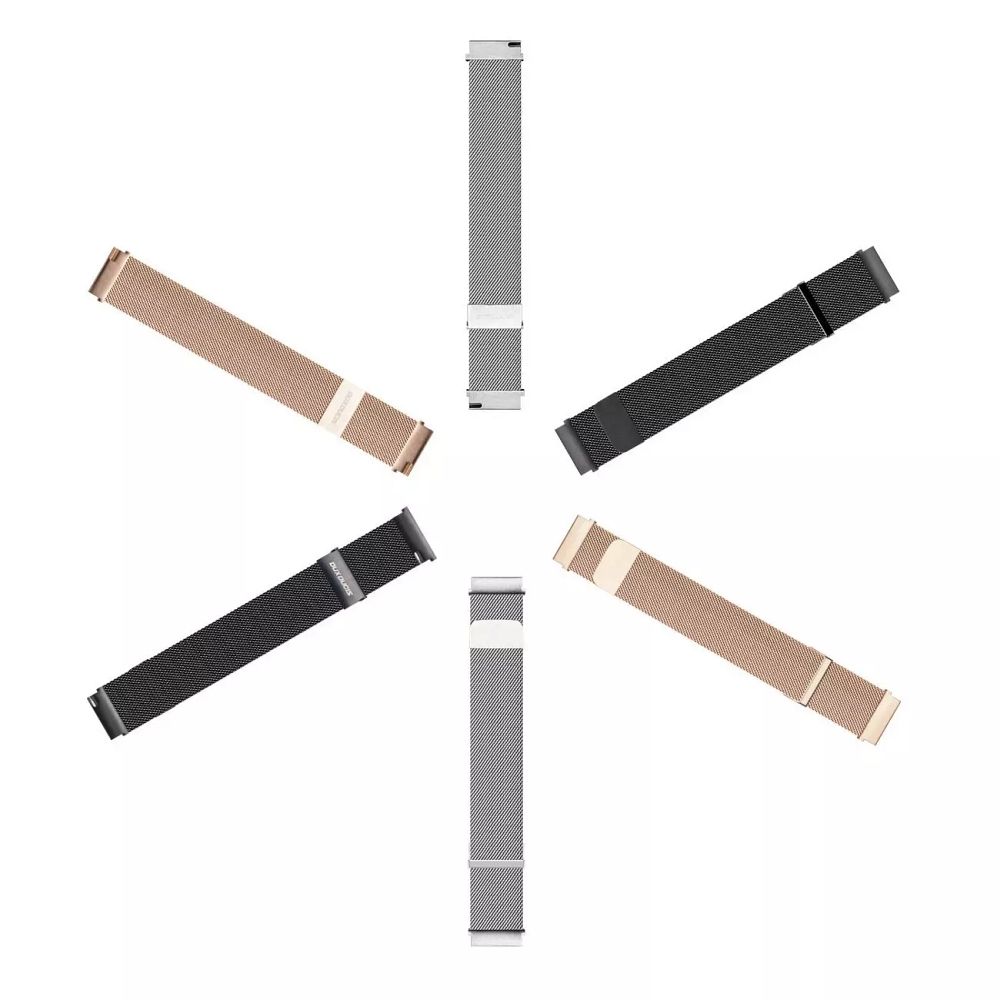 DUX DUCIS pasek MILANESE magnetyczny ze stali nierdzewnej 20 mm srebrny