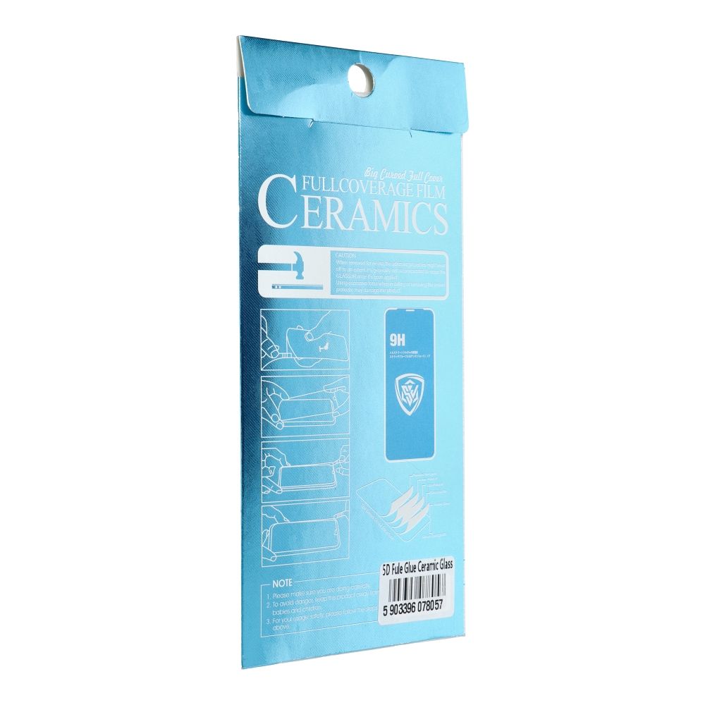 5D Full Glue Ceramic Glass - do iPhone 15 Plus czarny