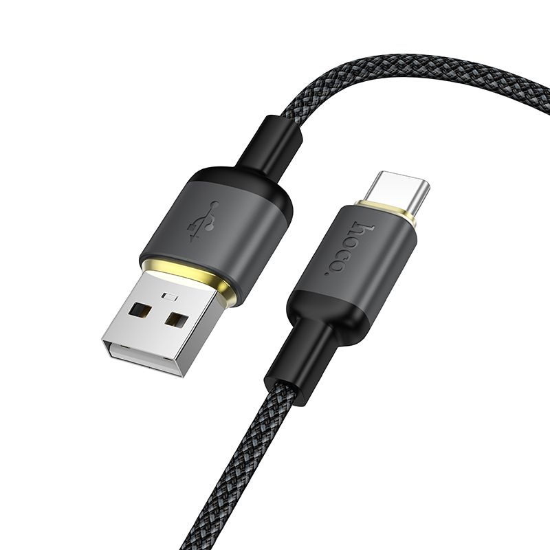 Cable USB A to USB C Hoco 3A 1 m X128 Benefit black