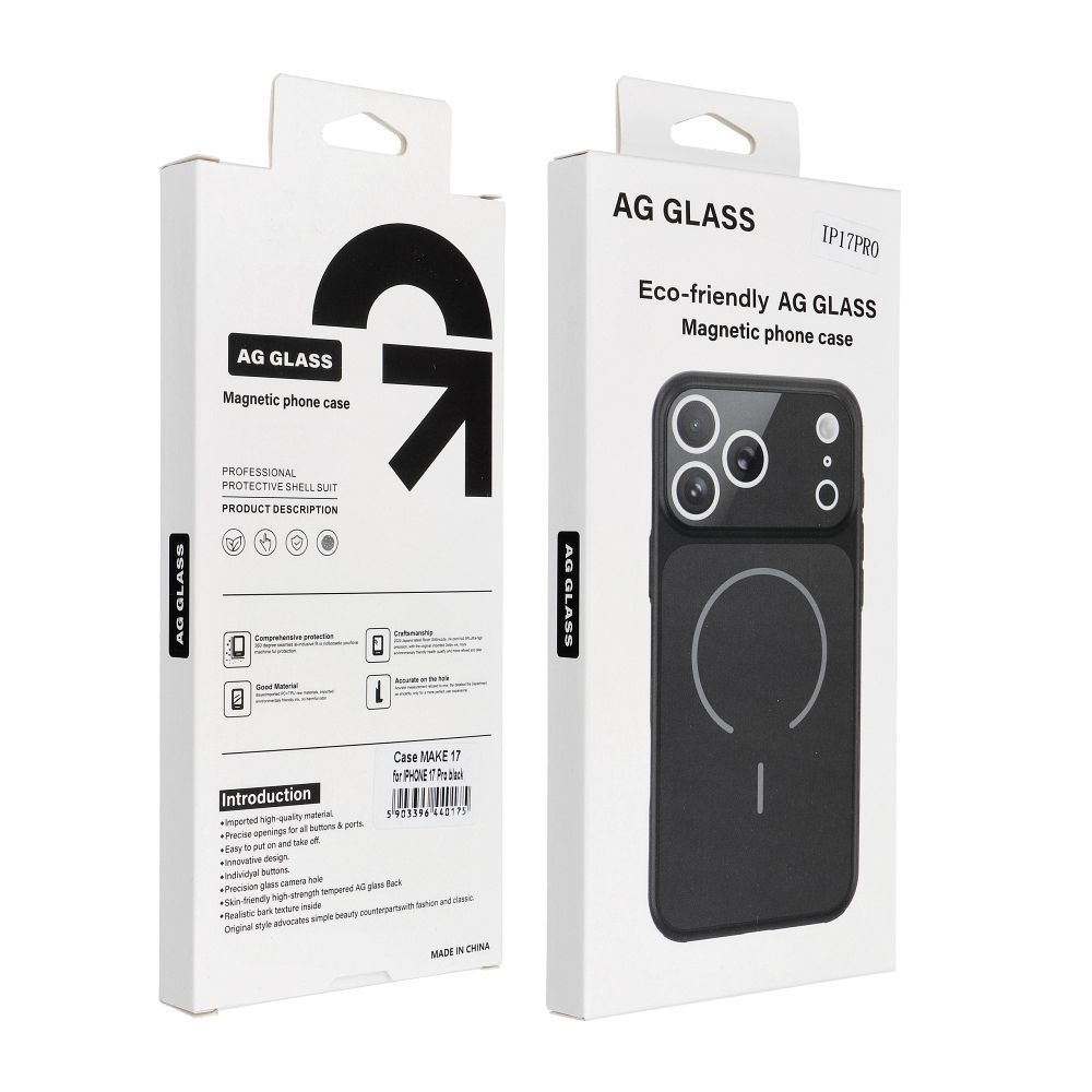 Case for iPhone 18 Pro Max / 17 Pro Max Make 18 compatible with MagSafe black