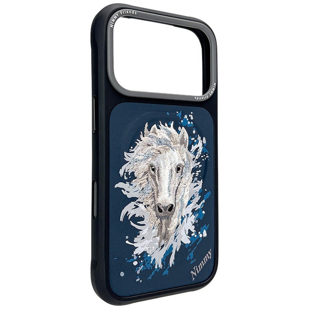 NIMMY case HORSE compatible with MagSafe for IPHONE 18 Pro Max/17 Pro Max navy blue