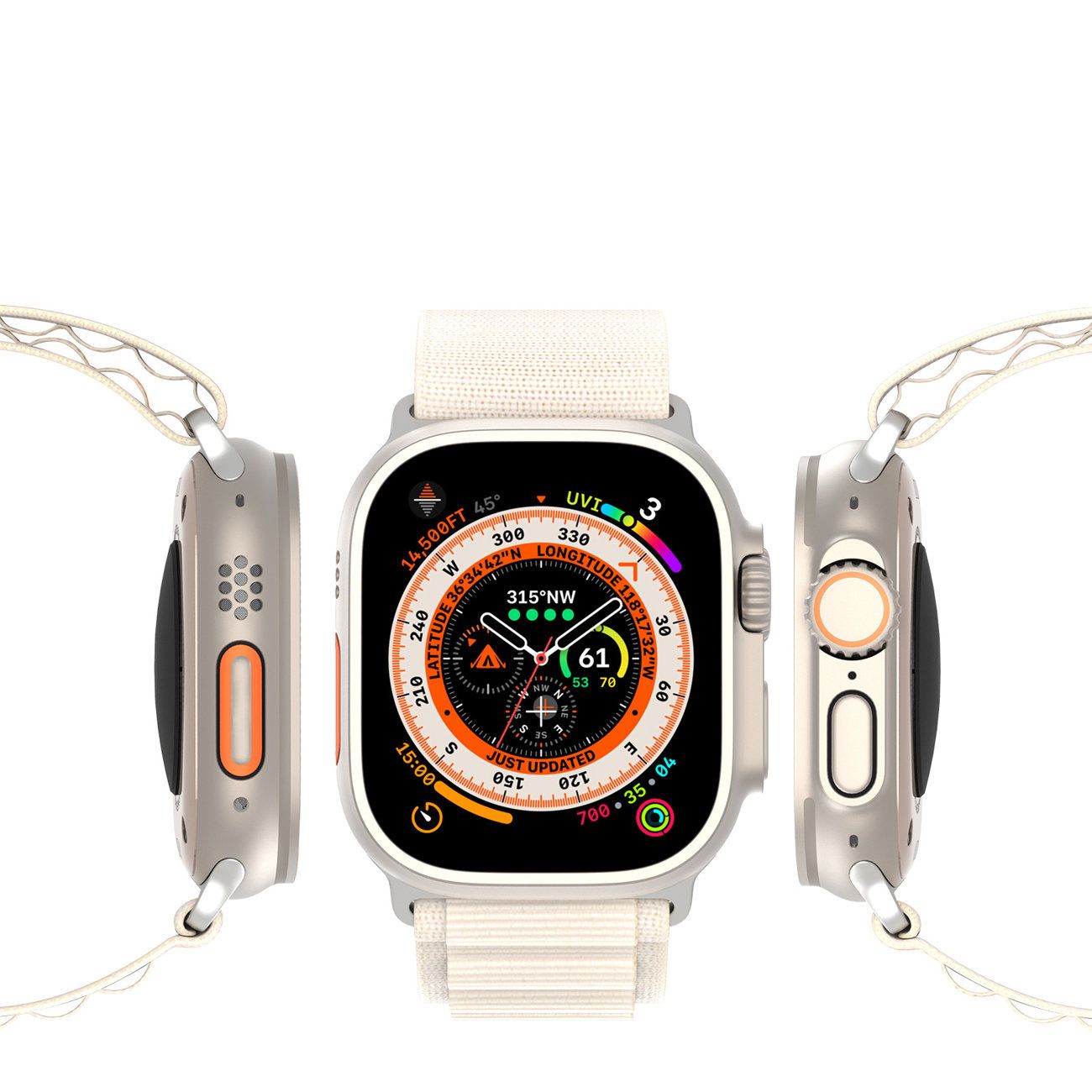 DUX DUCIS pasek GS nylonowy do Apple Watch 38 / 40 / 41 mm platynowy