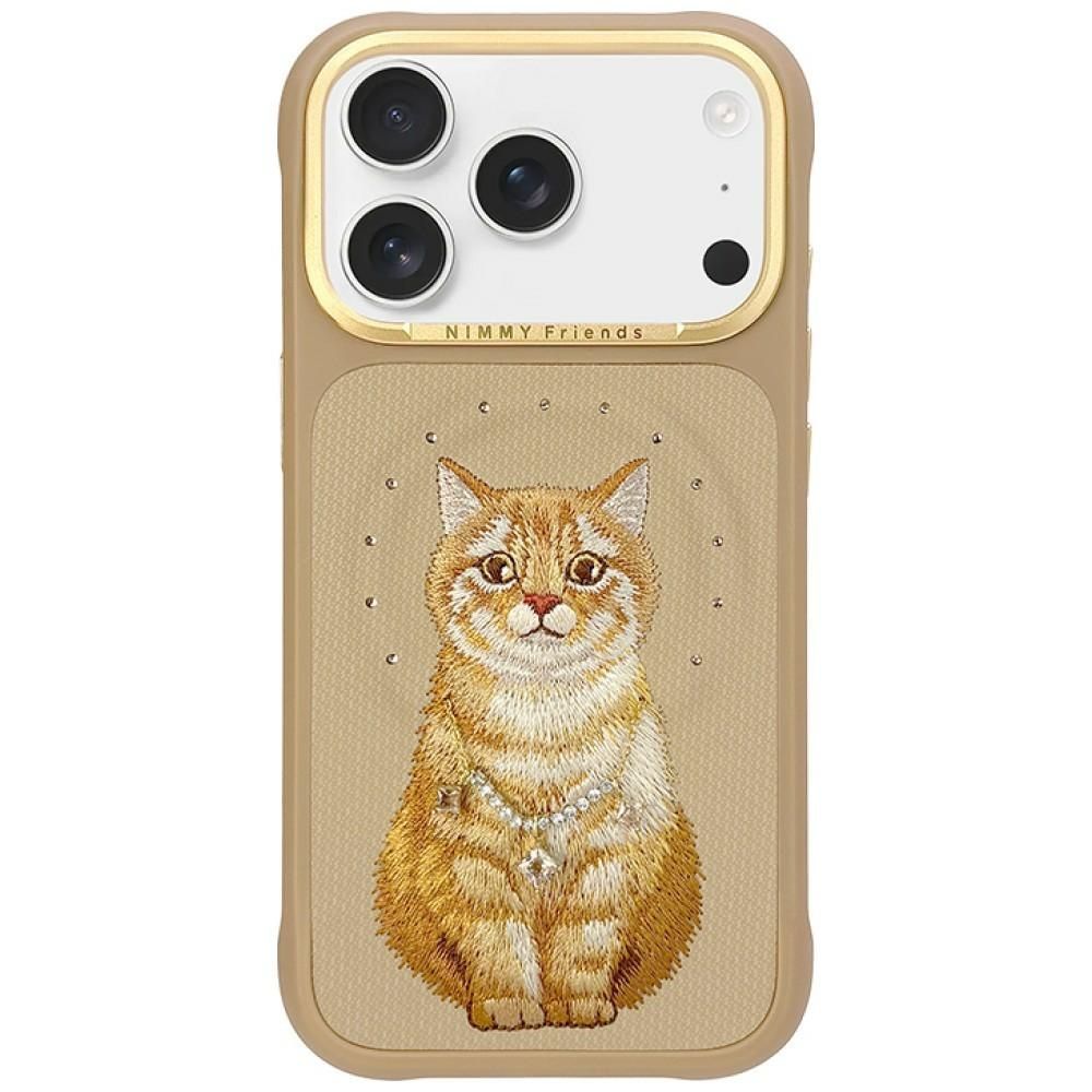 NIMMY case LUCKY FASHION CAT compatible with MagSafe for IPHONE 18 Pro/17 Pro brown
