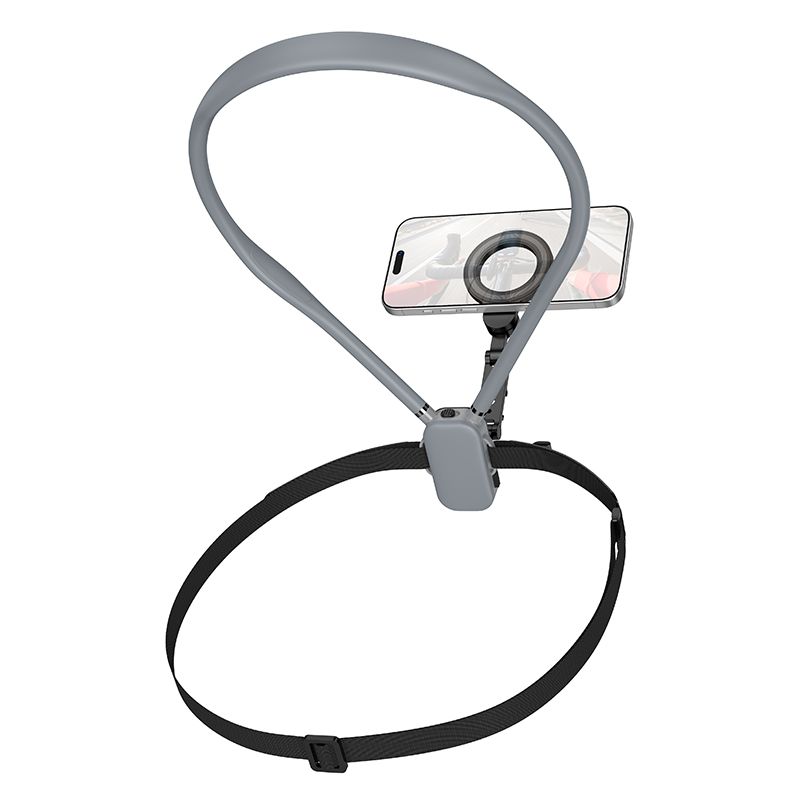 Neck magnetic phone holder Hoco K31 black gray